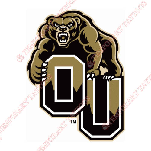 Oakland Golden Grizzlies Customize Temporary Tattoos Stickers NO.5732